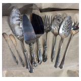 Serving Utensils: Sterling Fish Server & Assorted