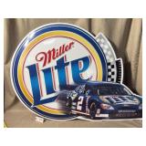 Miller Lite NASCAR Metal Advertising Sign 38'W