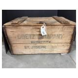 Goetz Company Wooden Crate St. Joseph MO