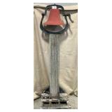 Cast Iron and Metal Red Bell on Stand