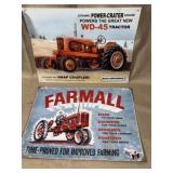2) Allis-Chalmers & Farmall Tractor Metal Signs,