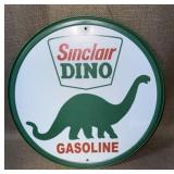 Sinclair Dino Gasoline Metal Sign 12'
