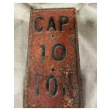 Steel Capacity Sign 'CAP 10 TON'