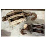 Wooden and Metal Block Pulleys