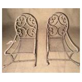 Metal Wire Doll Rocking Chairs, pair