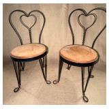 Decorative Miniature Metal Chairs, 2
