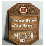 Miller High Life Plastic Wall Sign