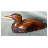 Wendell Rawlings Hand Carved Wooden Loon Decoy