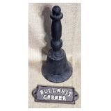 Cast Iron Hand Bell & Plaque