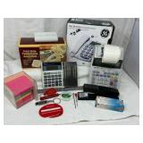Office Supply Lot With Phone, Calculator,