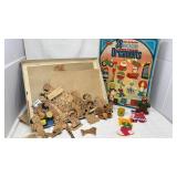 Vtg Paint By Number Wood Christmas Ornament Kit