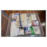 First Aid Supplies in Tote