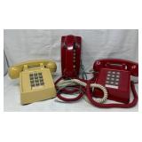 3) Vtg Western Electric Push-Button Telephones