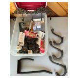 Metal Wall Hooks & Hardware in tote