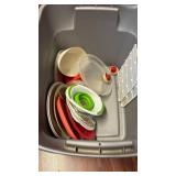 Sterilite 18 Gal Storage Tote w/Plasticware