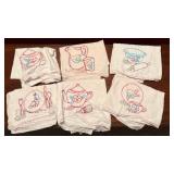 6) Embroidered Kitchen Tea Towels