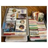 Paperback Romance & assorted - 2 totes & flat