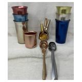 Vintage Alum Tumblers & Measuring Spoons