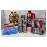 Household Cleaning Supply Lot, new items & bag of