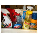 Household Cleaning Supplies Lot, opened items,
