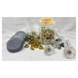 Glass Door Knobs, Ball Jar Lids, Brass Grommets