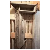 Rustic Barnwood Wall Shelf w/Coat Hooks 19x46'