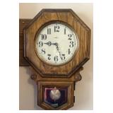Howard Miller Octagon Wall Clock w/pendulum