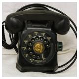 Vtg Western Electric Black Rotary Dial Telephone