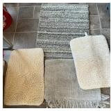 Small Throw Rugs &  Sheepskin Fabric Chair Pads,