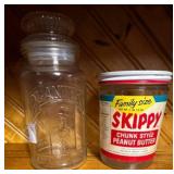 Planters Clear Glass Jar, Skippy Peanut Butter
