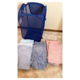 Mesh Laundry Hamper & Bath Towels Assorted