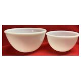 Vintage White Milk Glass Mixing Bowls