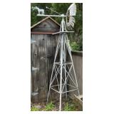 Vintage Metal Yard Windmill w/Horse