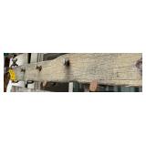 Antique Wooden Beam w/RR Spike Hooks