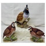 Josef Originals & Lefton Porcelain Quail Figures