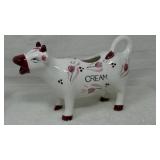 Vtg Cow Ceramic Creamer E-3801 w/Floral Design