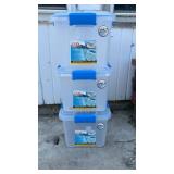 Ezy Storage 18L Waterproof Storage Totes, 3x$