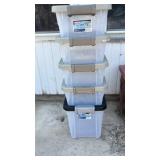 Sterilite Modular Stackers Storage Totes 5x$