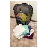 Bath Towels & Mesh Laundry Hamper