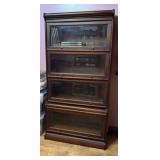 Wooden Barrister Bookcase w/Glass Doors