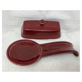 Fiesta Butter Dish Lid, no bottom & Spoon Rest