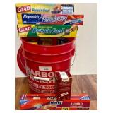 Harbor Freight Bucket w/Baggies & Press n Seal