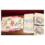 Embroidered Linen Dresser Scarves & Pillowcases