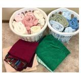 12+ Bath Towels in Laundry Baskets