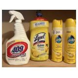 Household Cleaner Lot: 409, Lysol, Pledge Lemon