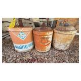 Vtg Oil/Gas Cans: Skelly, Phillips 66,  Lot of 3