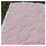 Handmade Pink Crochet Afghan Blanket 64 x 80 Inch