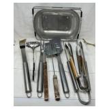 BBQ Tools w/Grill Basket