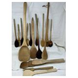 Vintage Wooden Kitchen Utensils, Spoons