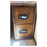 Two-Drawer Custom Wood Enclosed Filing Cabinet